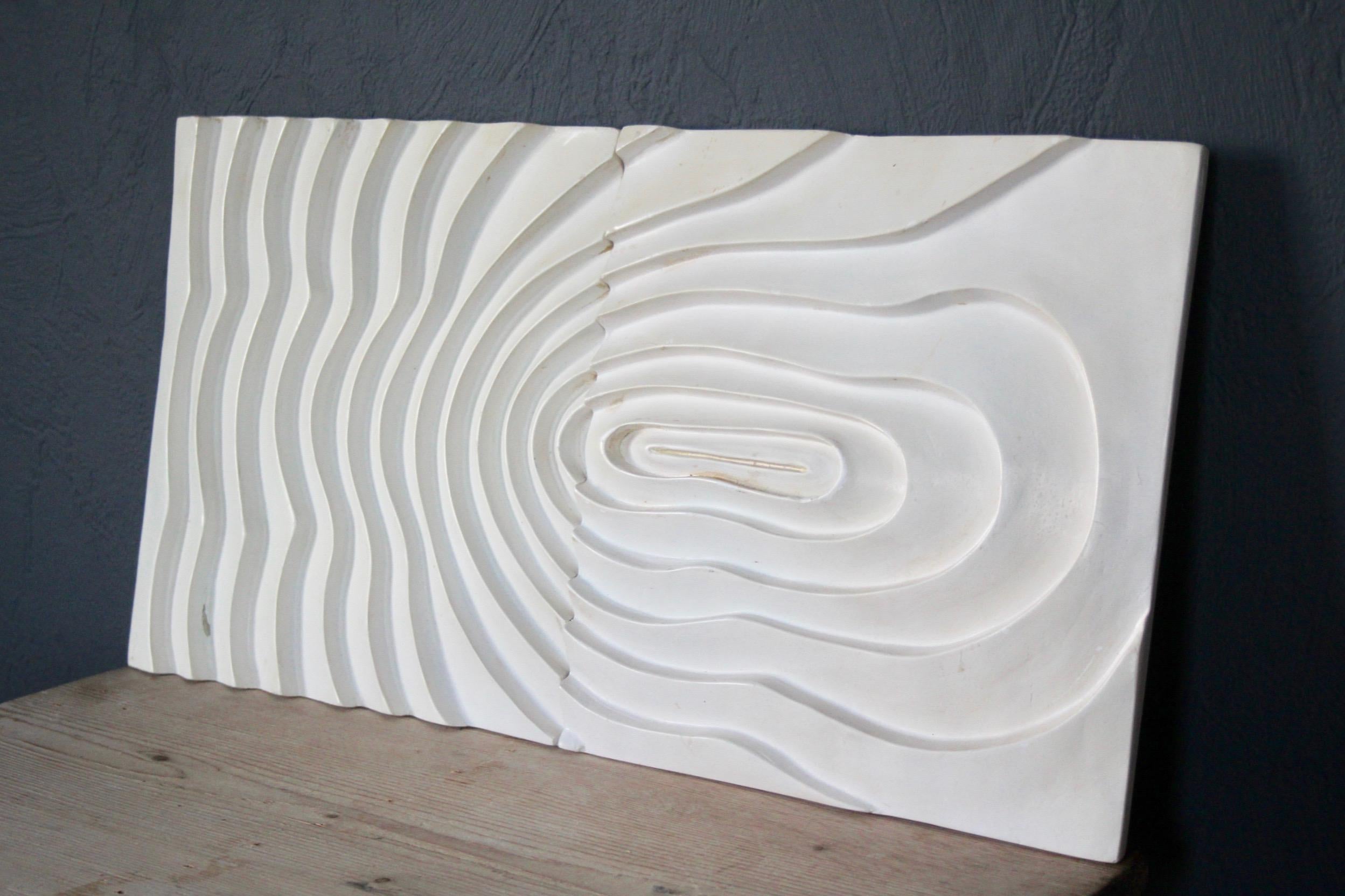 European Plaster Abstract Sculpture