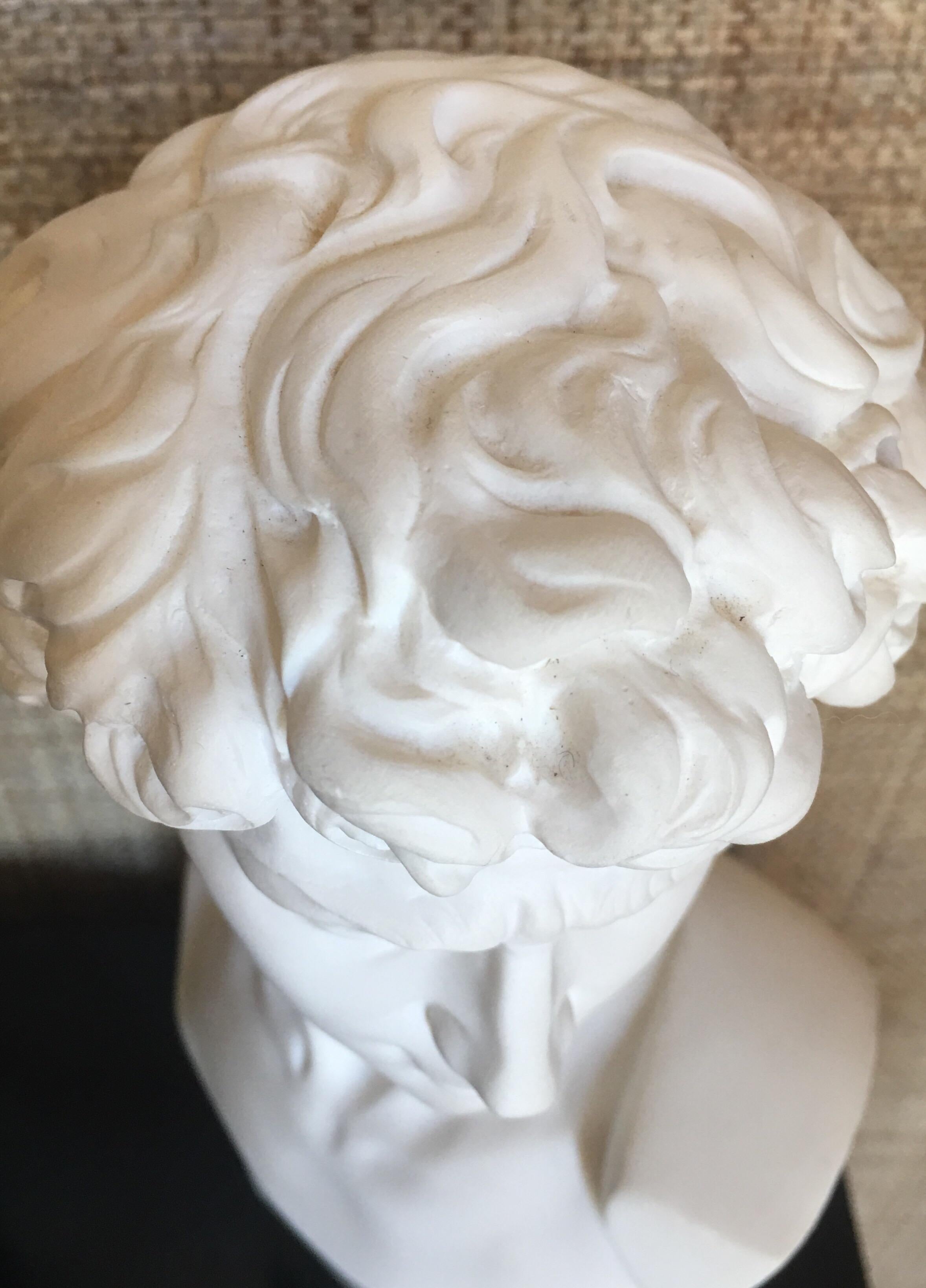 Italian Plaster and Alabaster Marble Bust Sculpture by Giuseppe Bessi, Italy