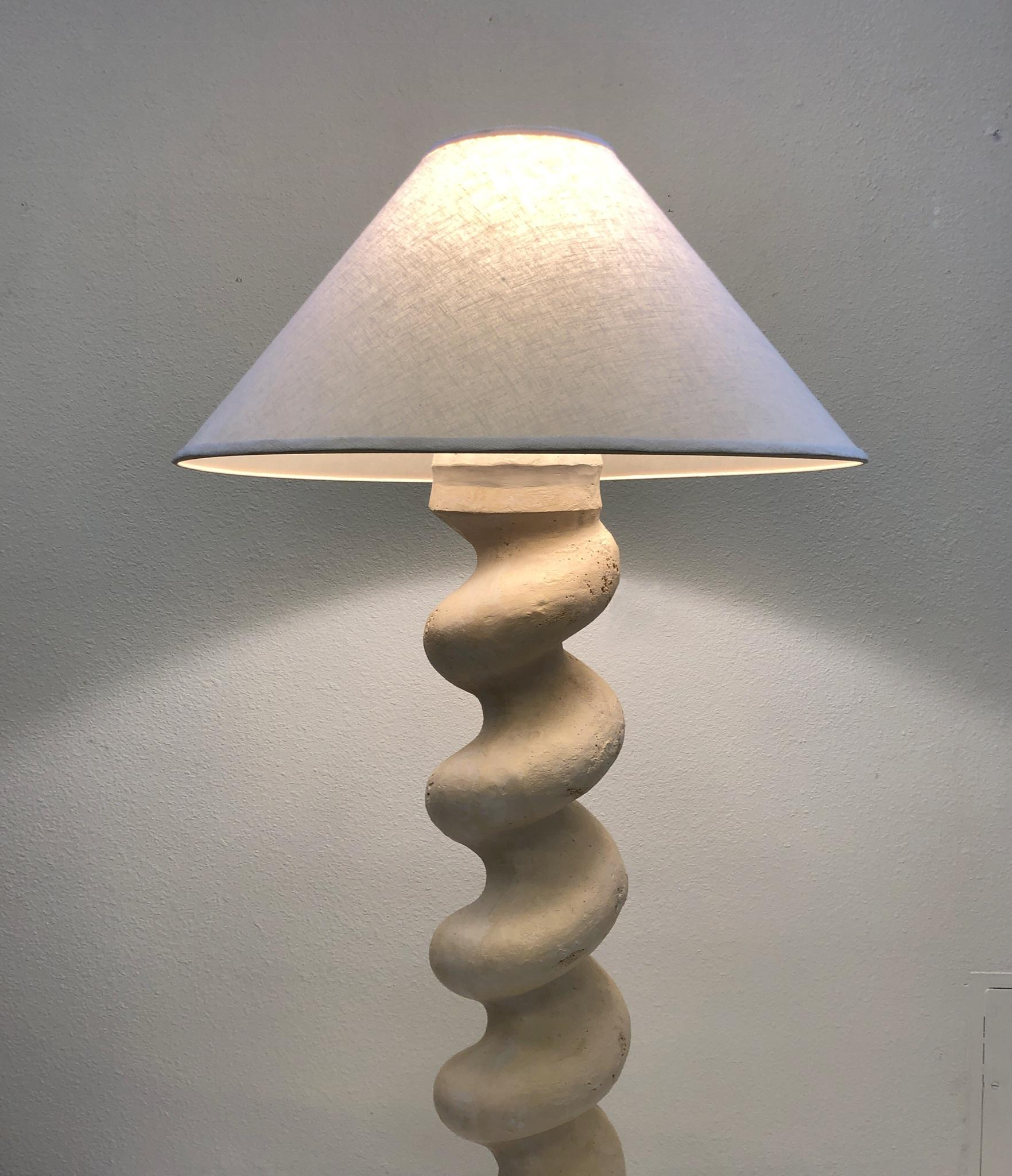plaster spiral floor lamp