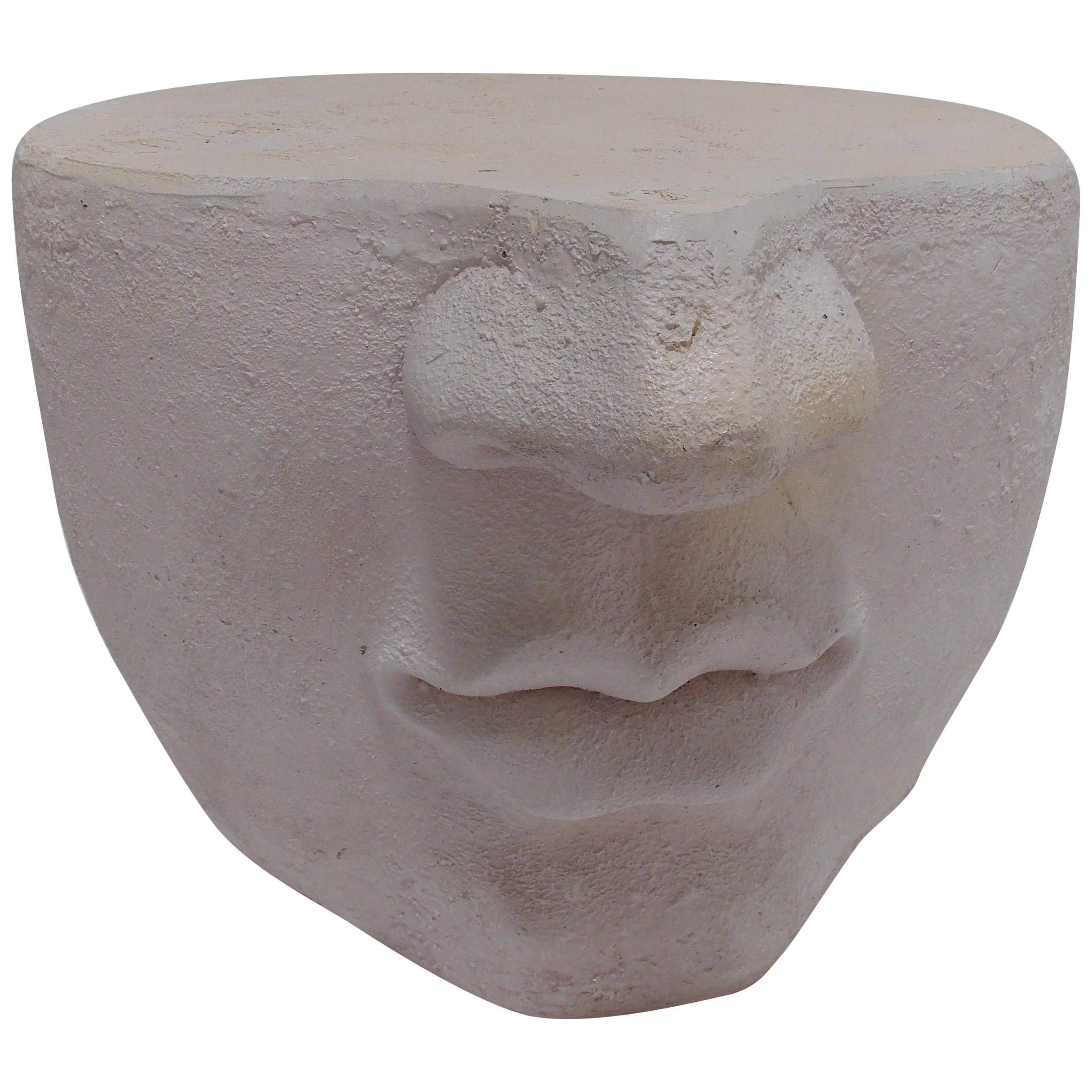 Plaster and Fiberglass Face Table For Sale
