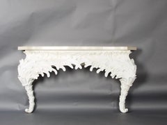 Plaster resin and marble rococo console