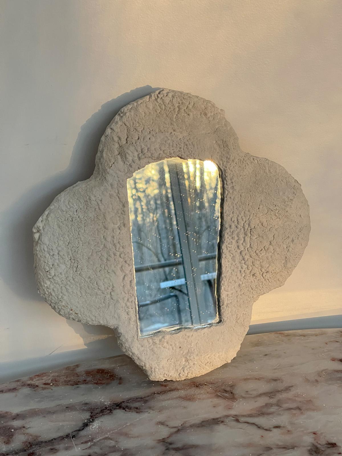 American Plaster and Sand Clover Mirrors For Sale