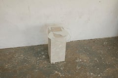 COM and Hand-Painted Glass, Contemporary, Sculptural, Roman Drink Table
