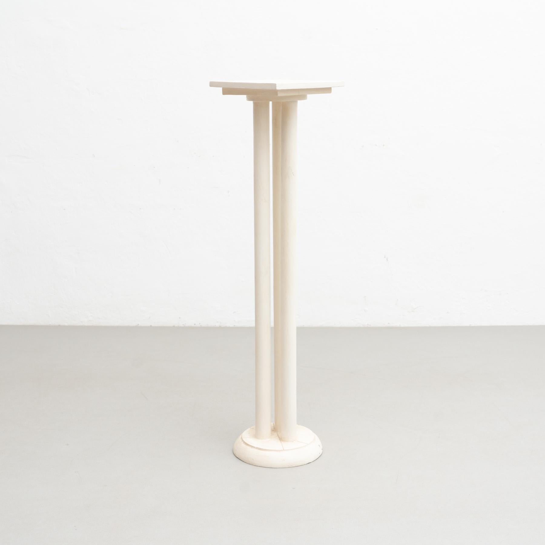 Stand de colonne antique en plâtre, vers 1950 en vente 3