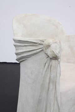 Plaster Armchair of Draped Form in the Style of John Dickinson