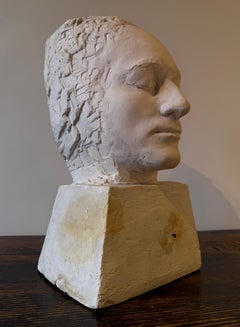 Plaster Artists Death Mask Head Sculpture