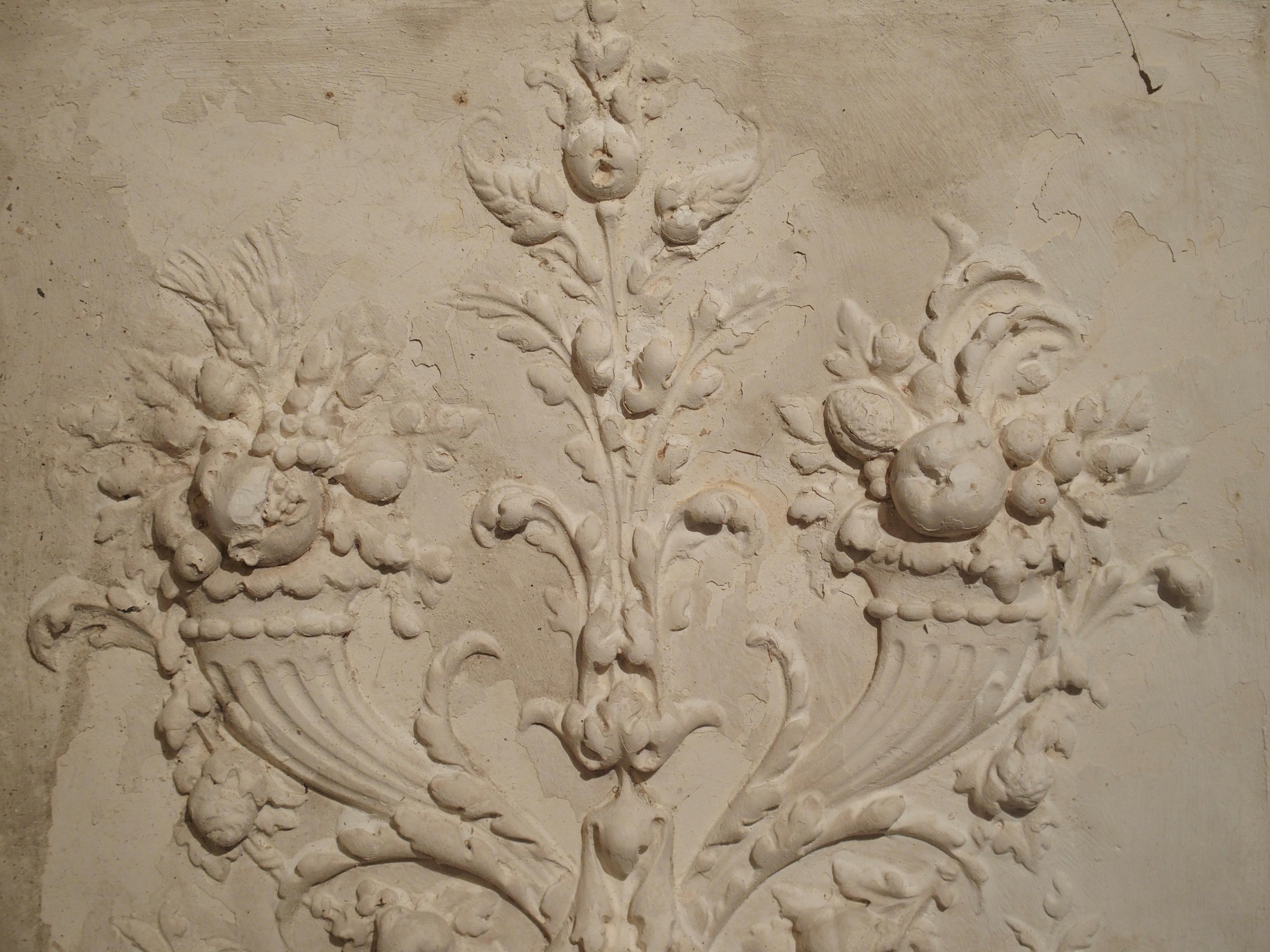 Plaster Bas Relief Cornucopia Panel from France 3
