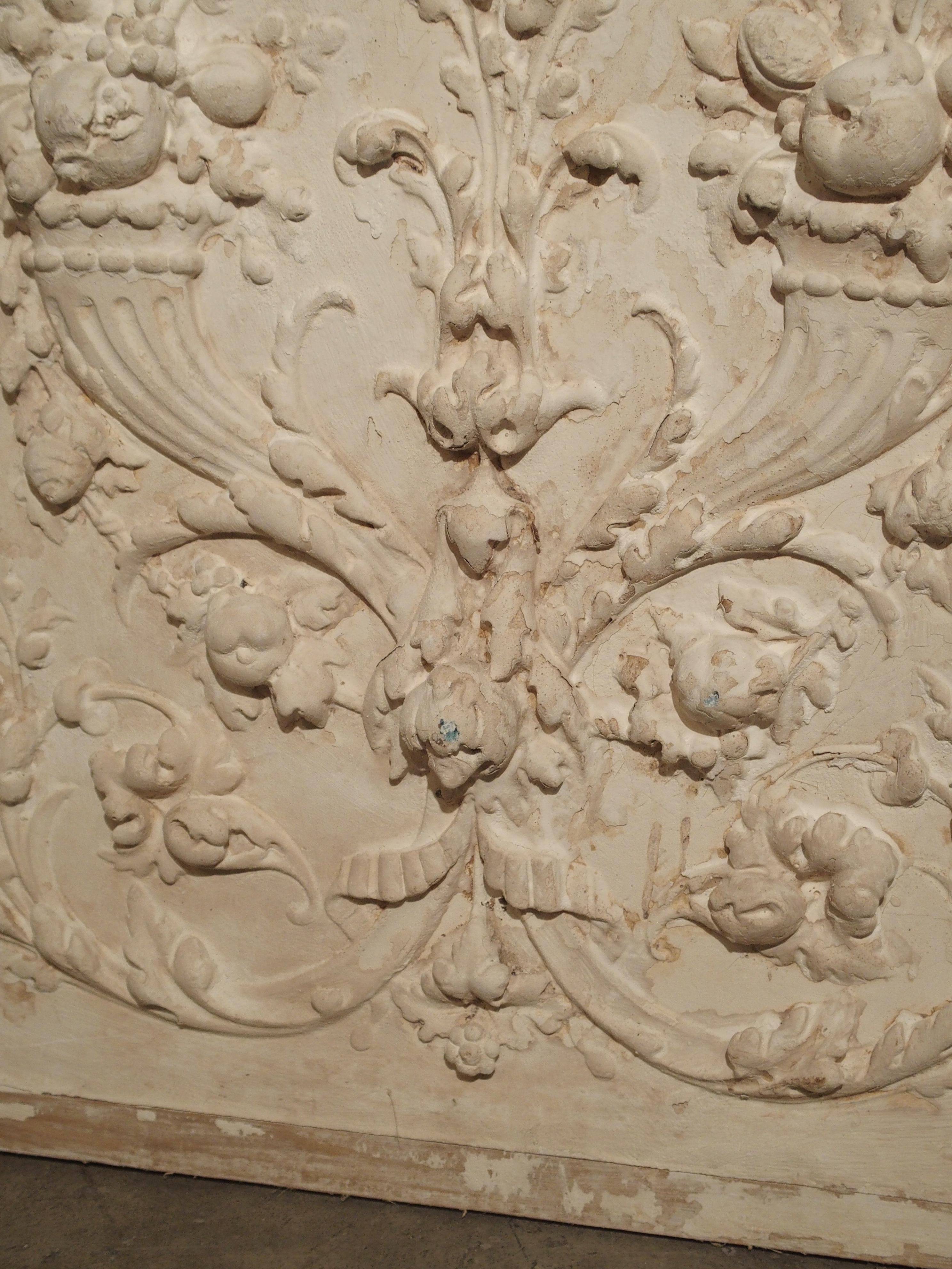 Plaster Bas Relief Cornucopia Panel from France 3