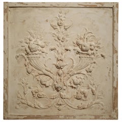 Plaster Bas Relief Cornucopia Panel from France
