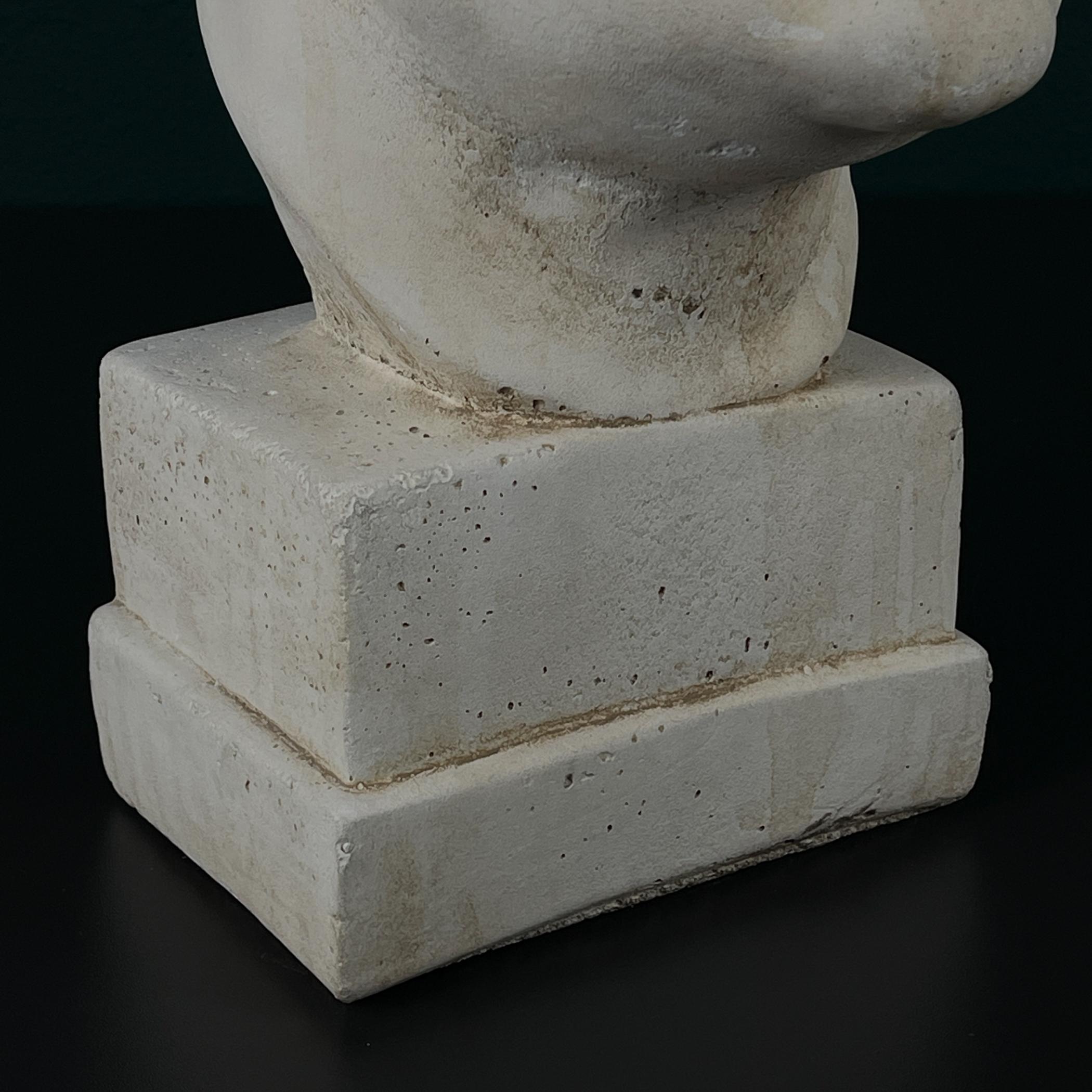 Busto in gesso di Benito Mussolini, Italia, anni 1930-40 3