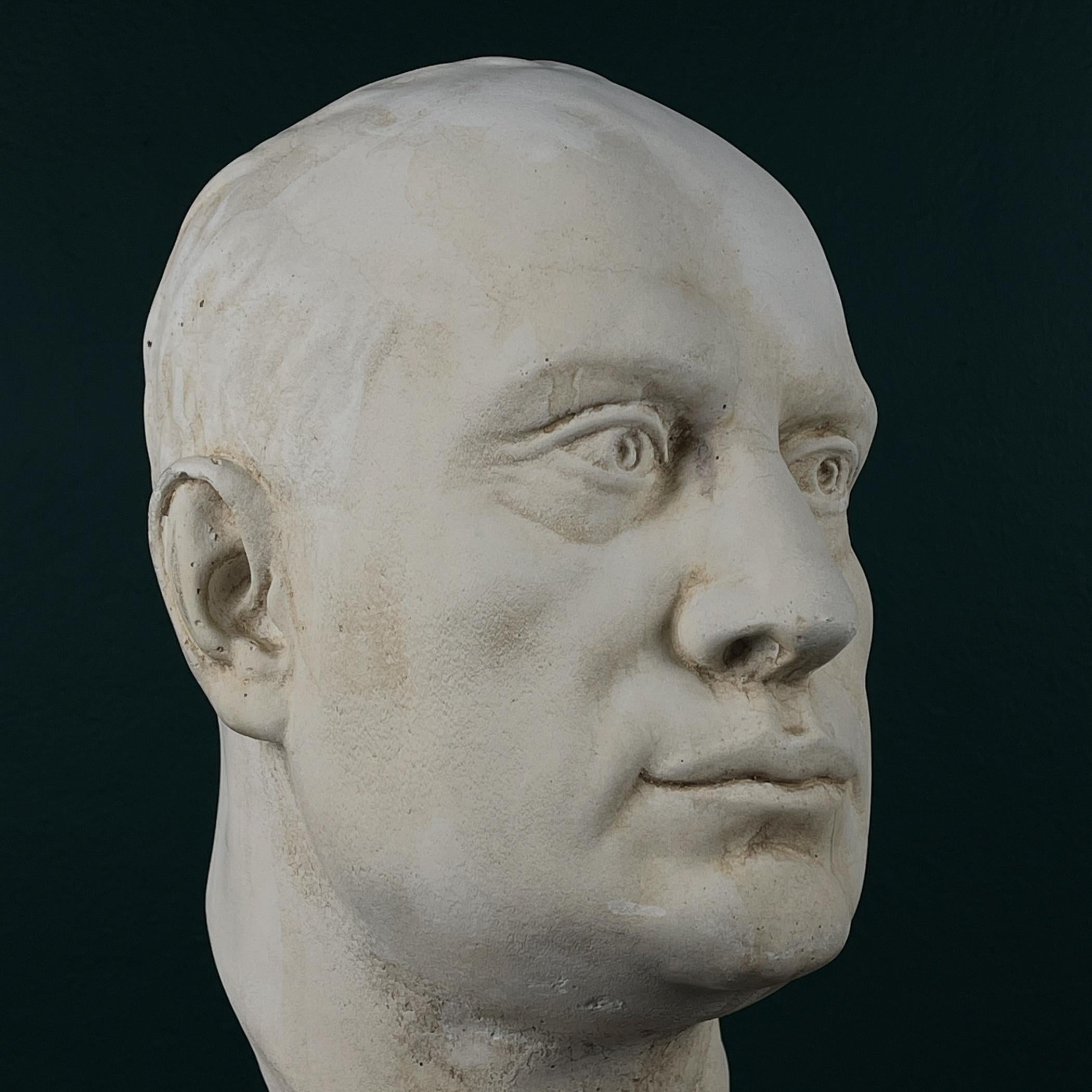 Busto in gesso di Benito Mussolini, Italia, anni 1930-40 2