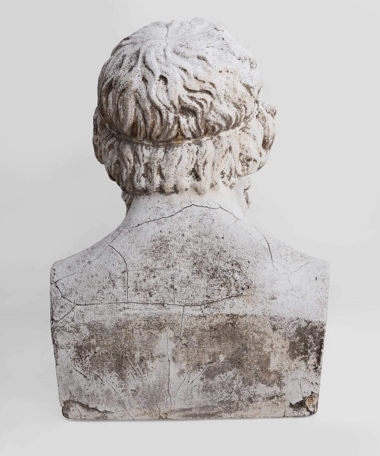 French Plaster Bust, circa 1950