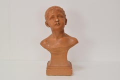 Busto in gesso del periodo della Belle Époque di Jindřich Říha, 1890.