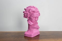 Gipsbüste von Ludwig van Beethoven, Terrakotta-Modell im Pop-Art-Stil, um 1890