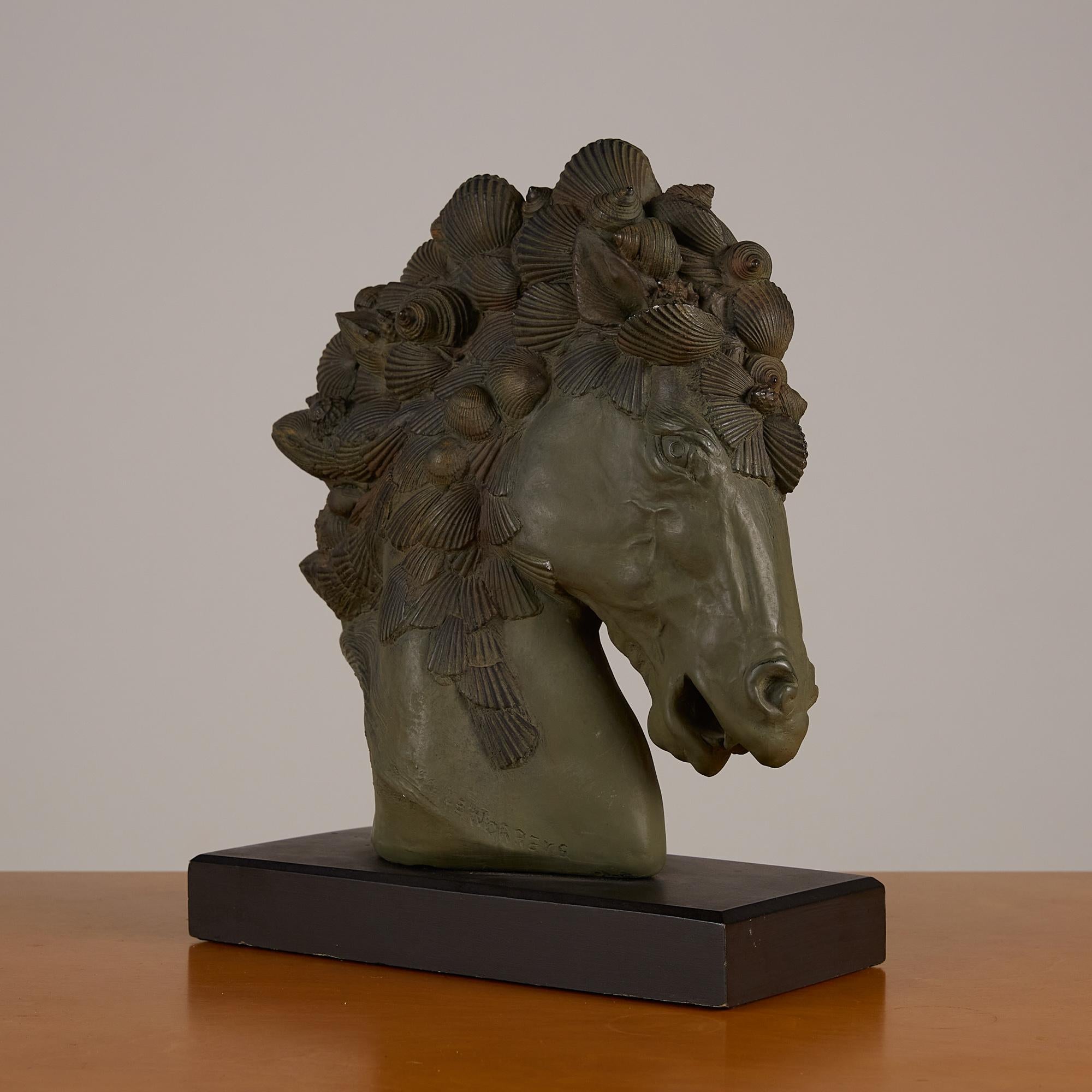 Horse Bust with Seashell Mane In Good Condition In Los Angeles, CA