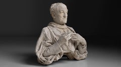 Busto de escayola de un sacerdote, por Maurice Lambert, hacia 1950