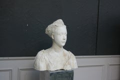 Plaster Bust of a Woman, Handsculpted, France, circa 1930