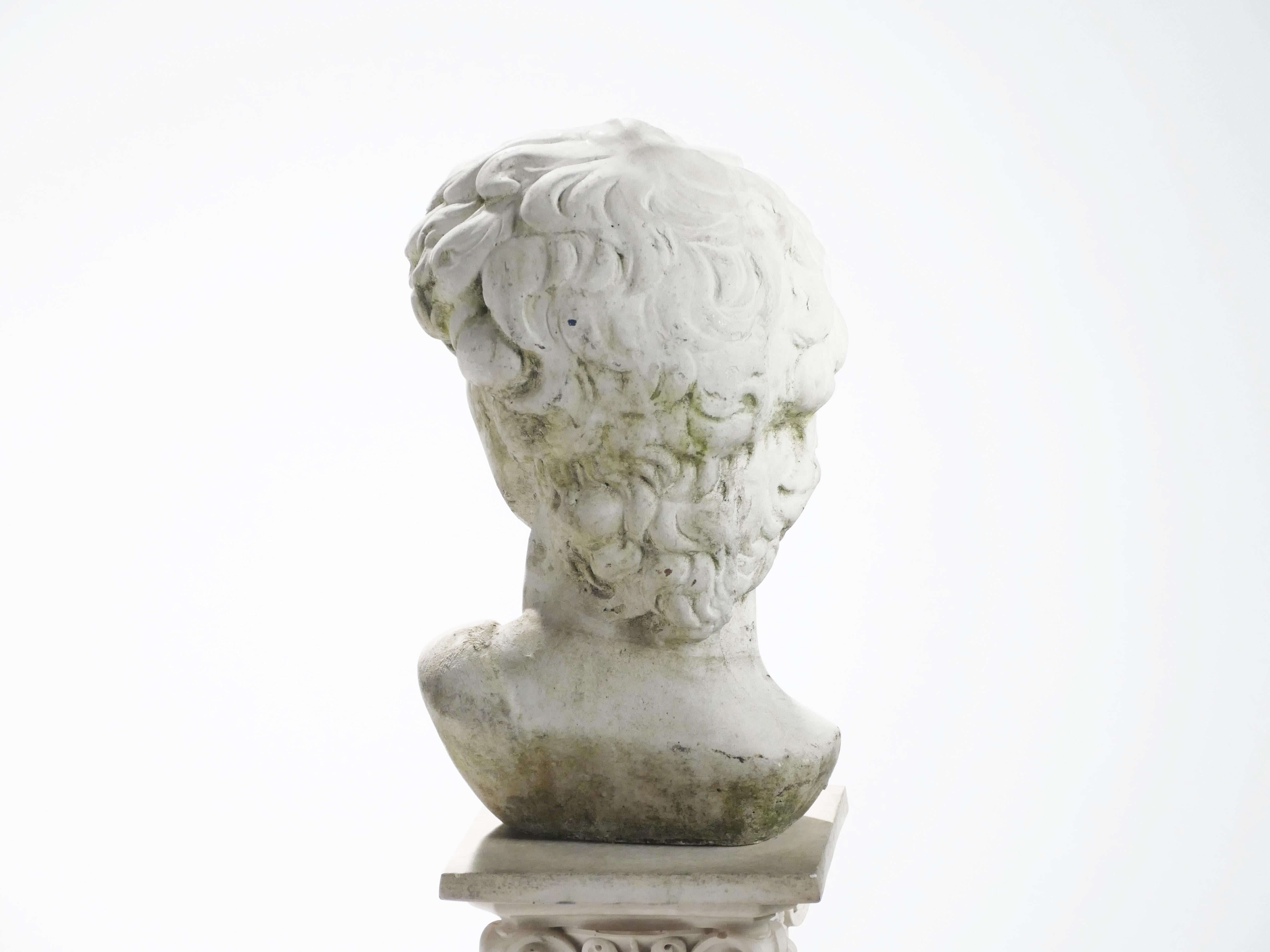 Plaster Bust of David, France, 1950s In Good Condition In Paris, IDF