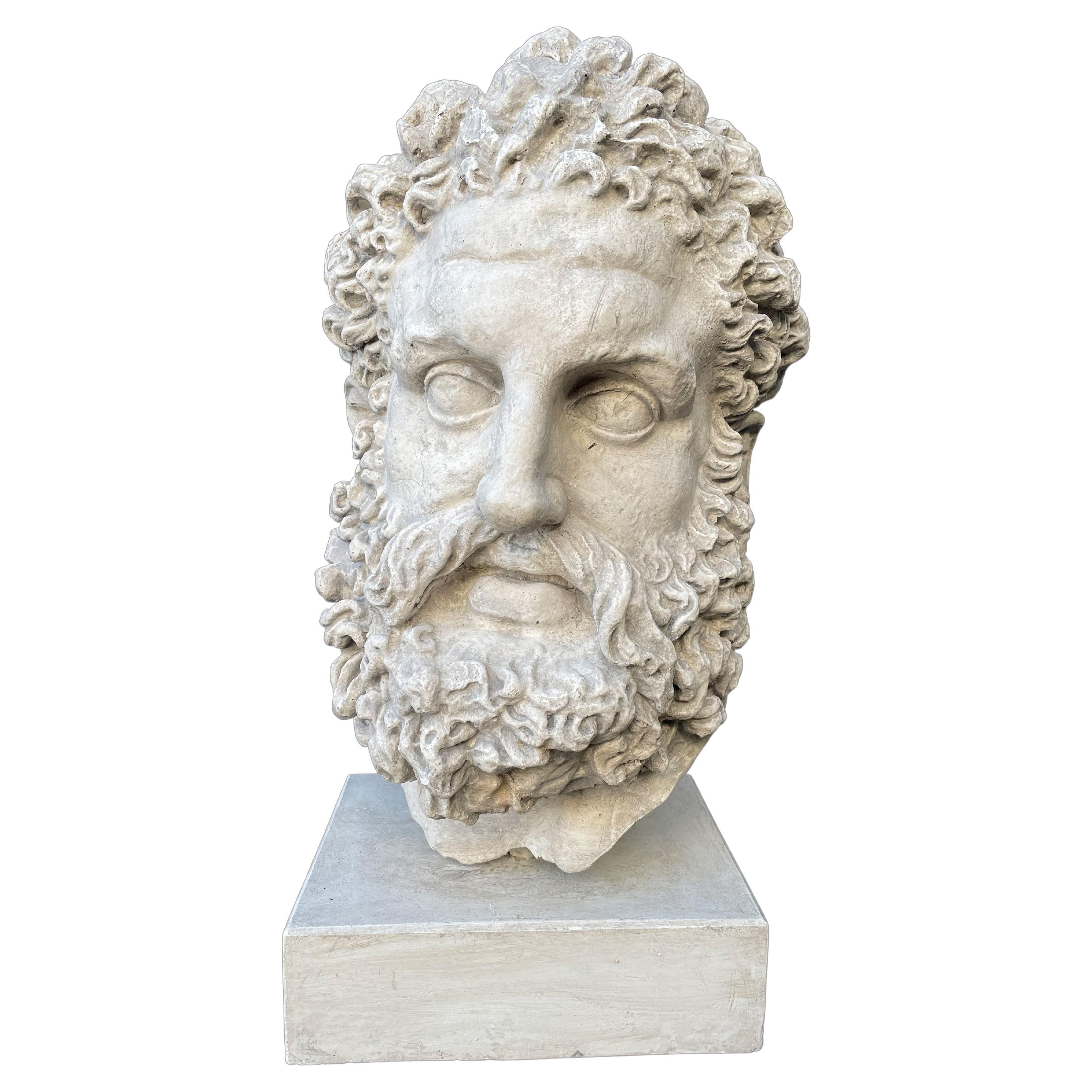 Plaster Bust of Hercules For Sale