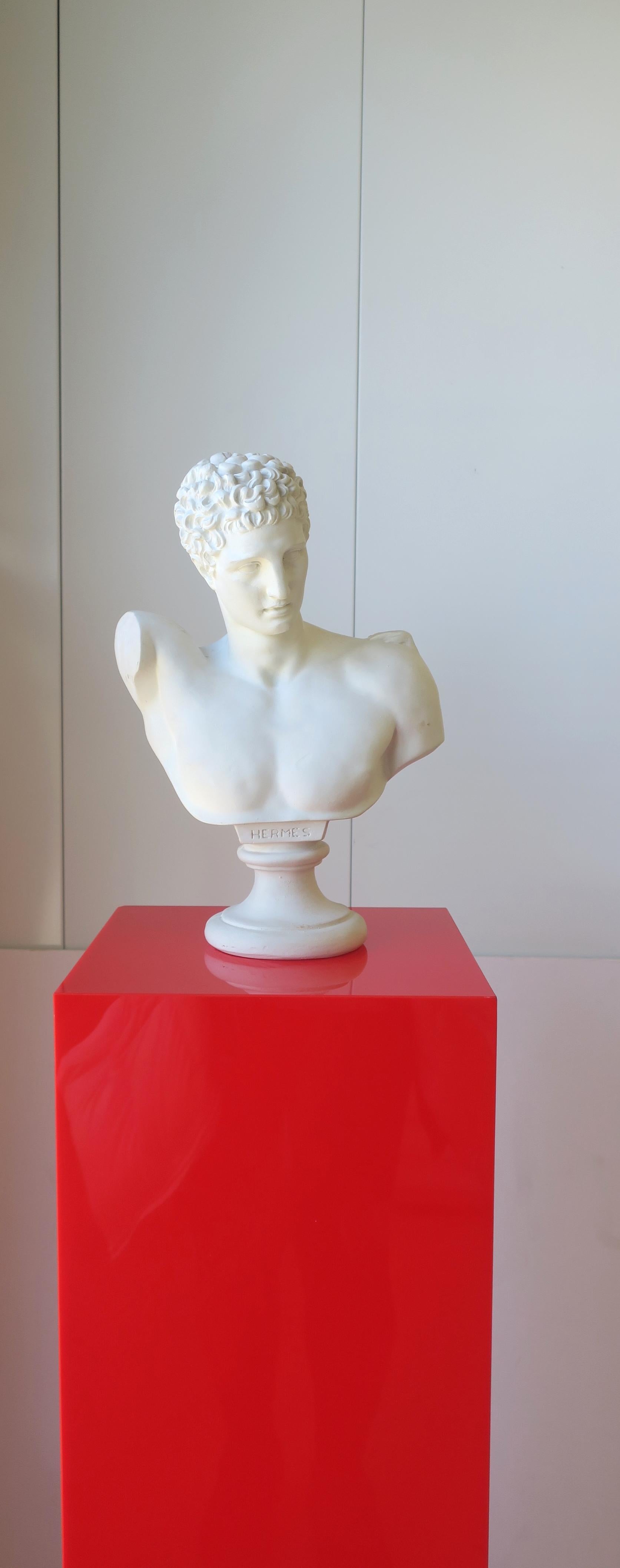 Contemporary Plaster Bust of Hermes