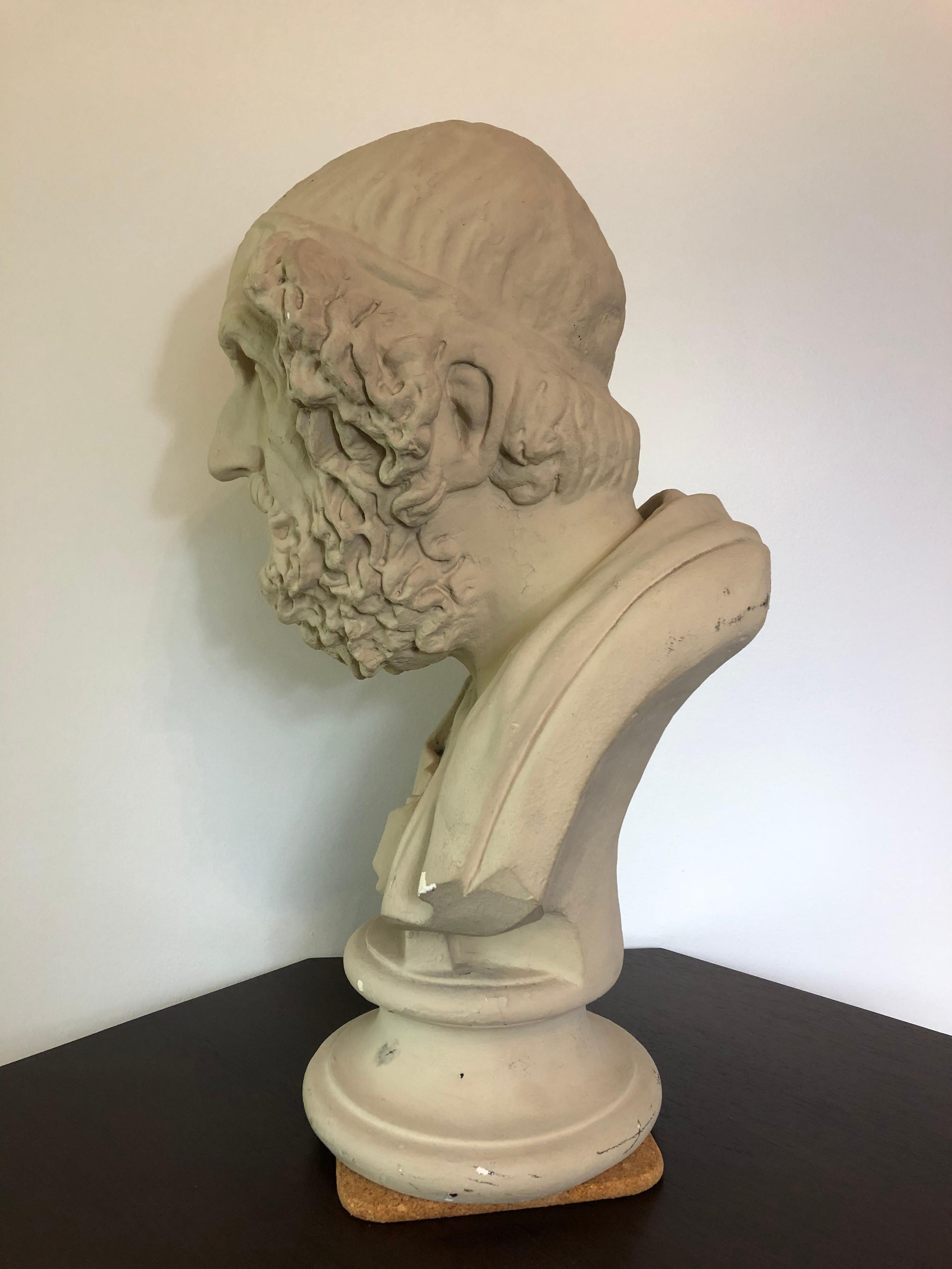 Classical Greek Plaster Bust of Homer
