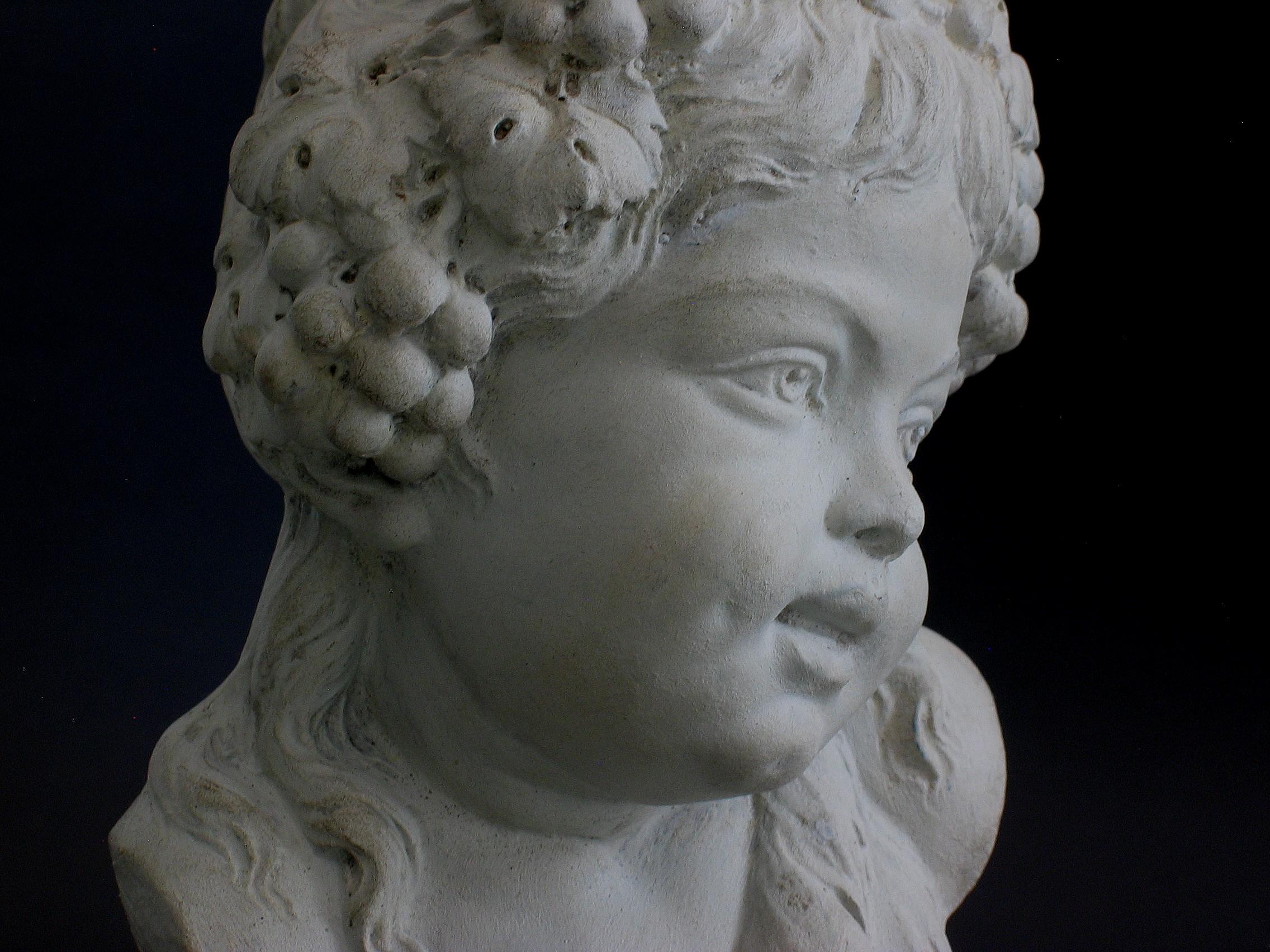 Buste en plâtre de Bacchus enfant d'après Claude Michel Clodion (1738-1814) en vente 3
