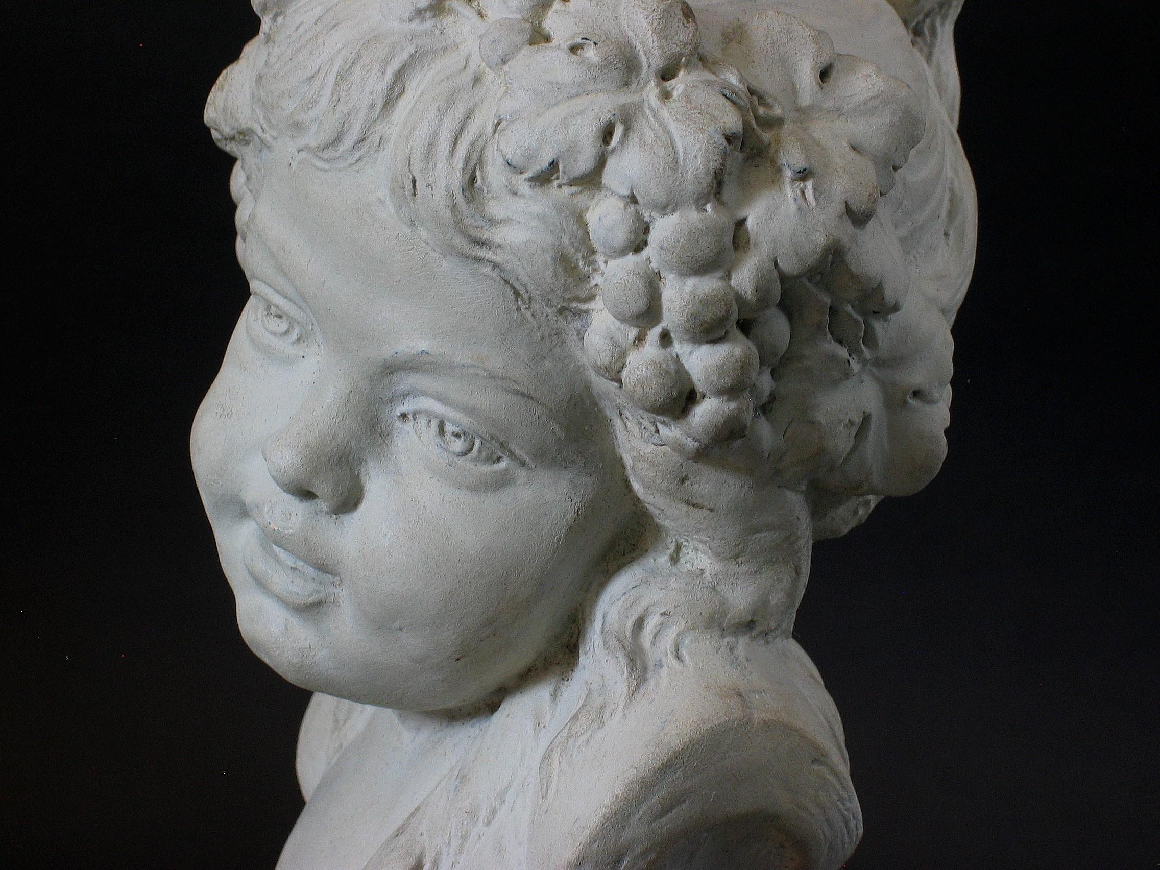 Buste en plâtre de Bacchus enfant d'après Claude Michel Clodion (1738-1814) en vente 4