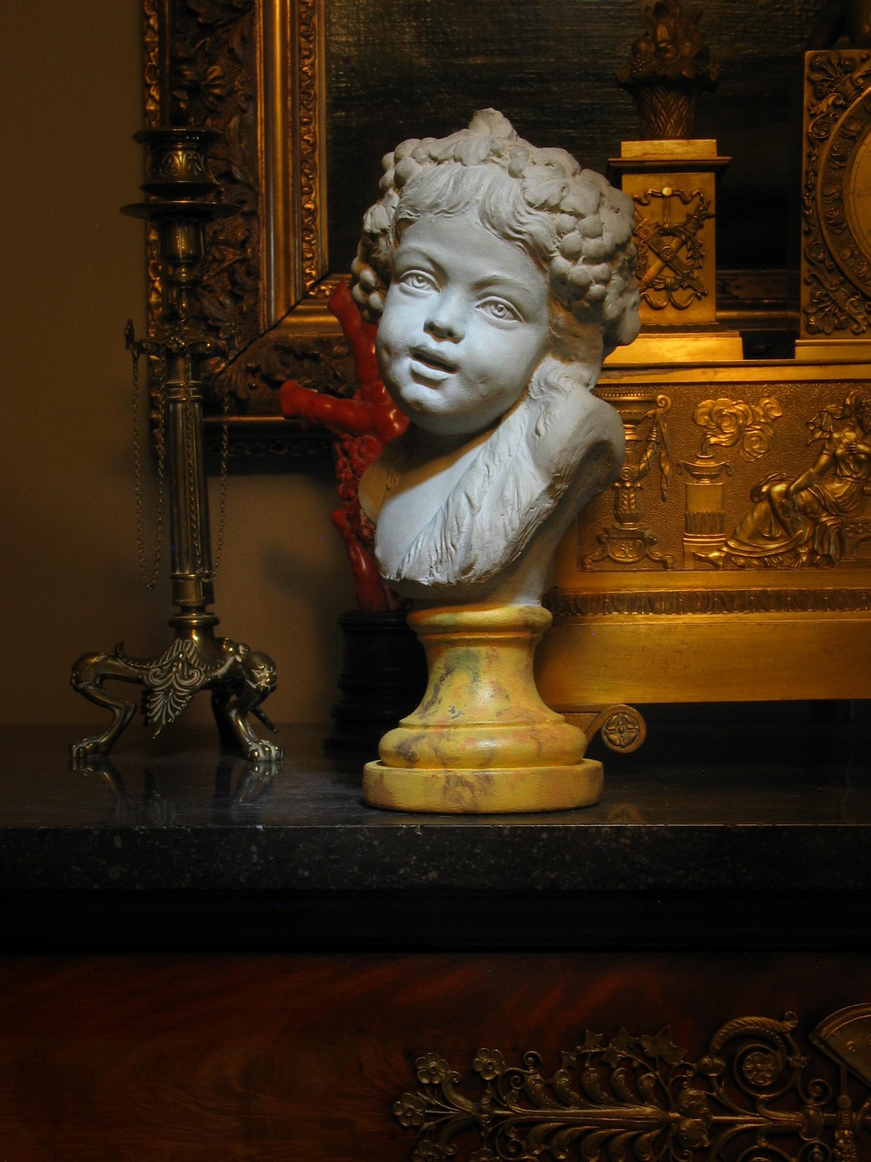 Buste en plâtre de Bacchus enfant d'après Claude Michel Clodion (1738-1814) en vente 5