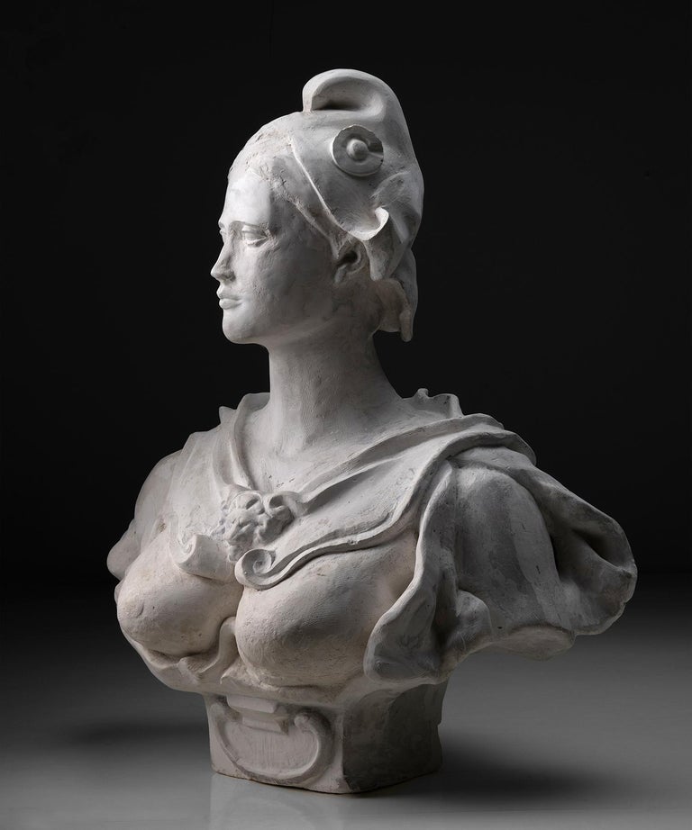 Grand Buste Marianne En Stucoplâtre - 47 Cm - Sculpture Française - Neuf
