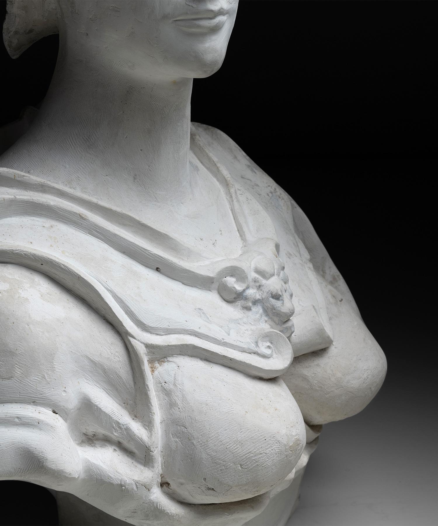 Plaster Bust of Marianne, France, circa 1890 In Good Condition For Sale In Culver City, CA