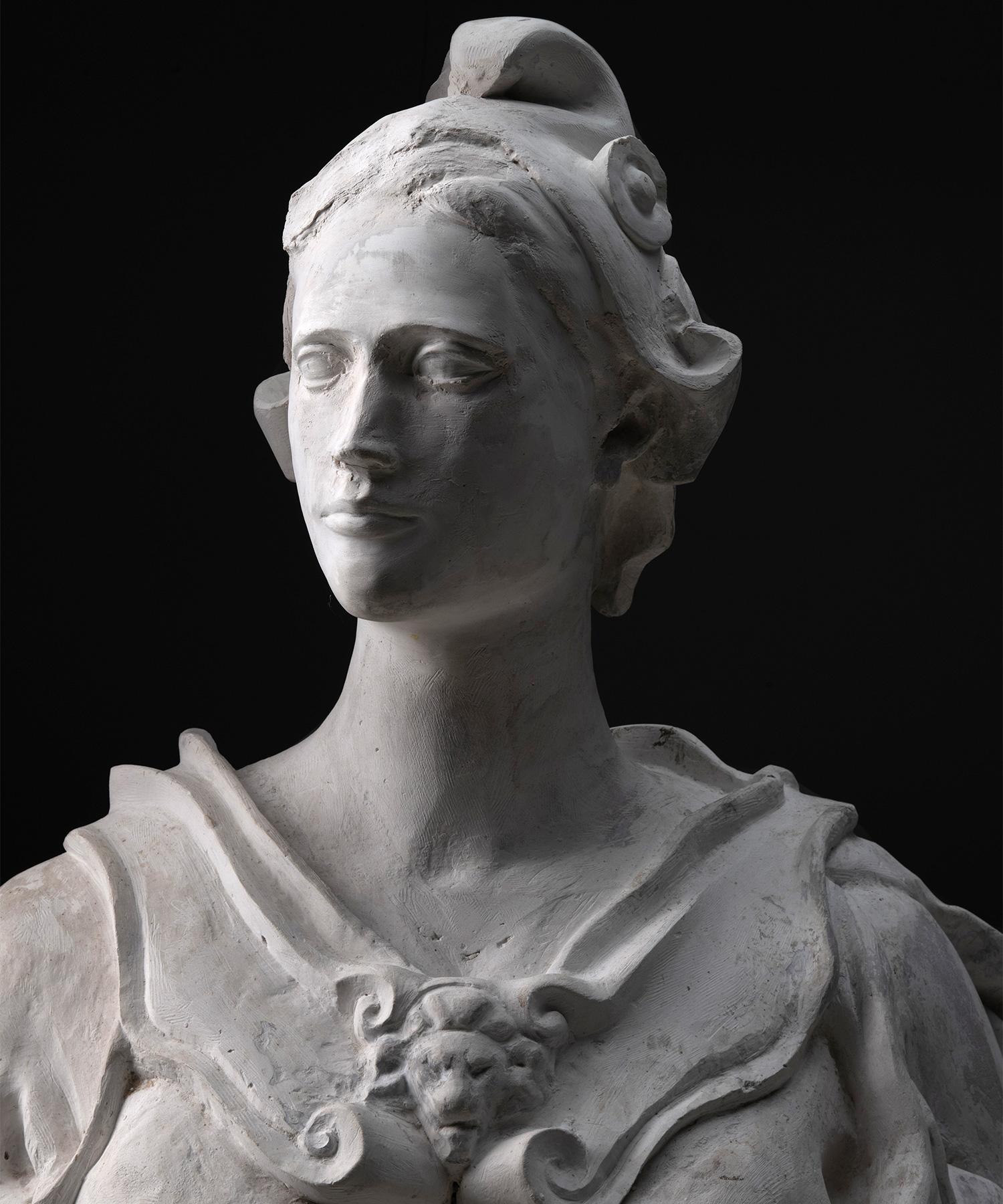19th Century Plaster Bust of Marianne, France, circa 1890 For Sale