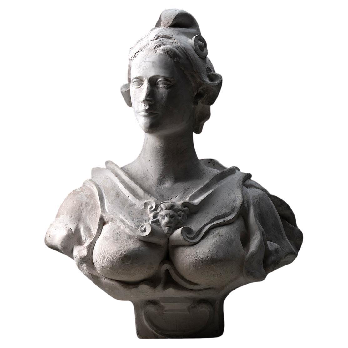 Plaster Bust of Marianne, France, circa 1890 For Sale
