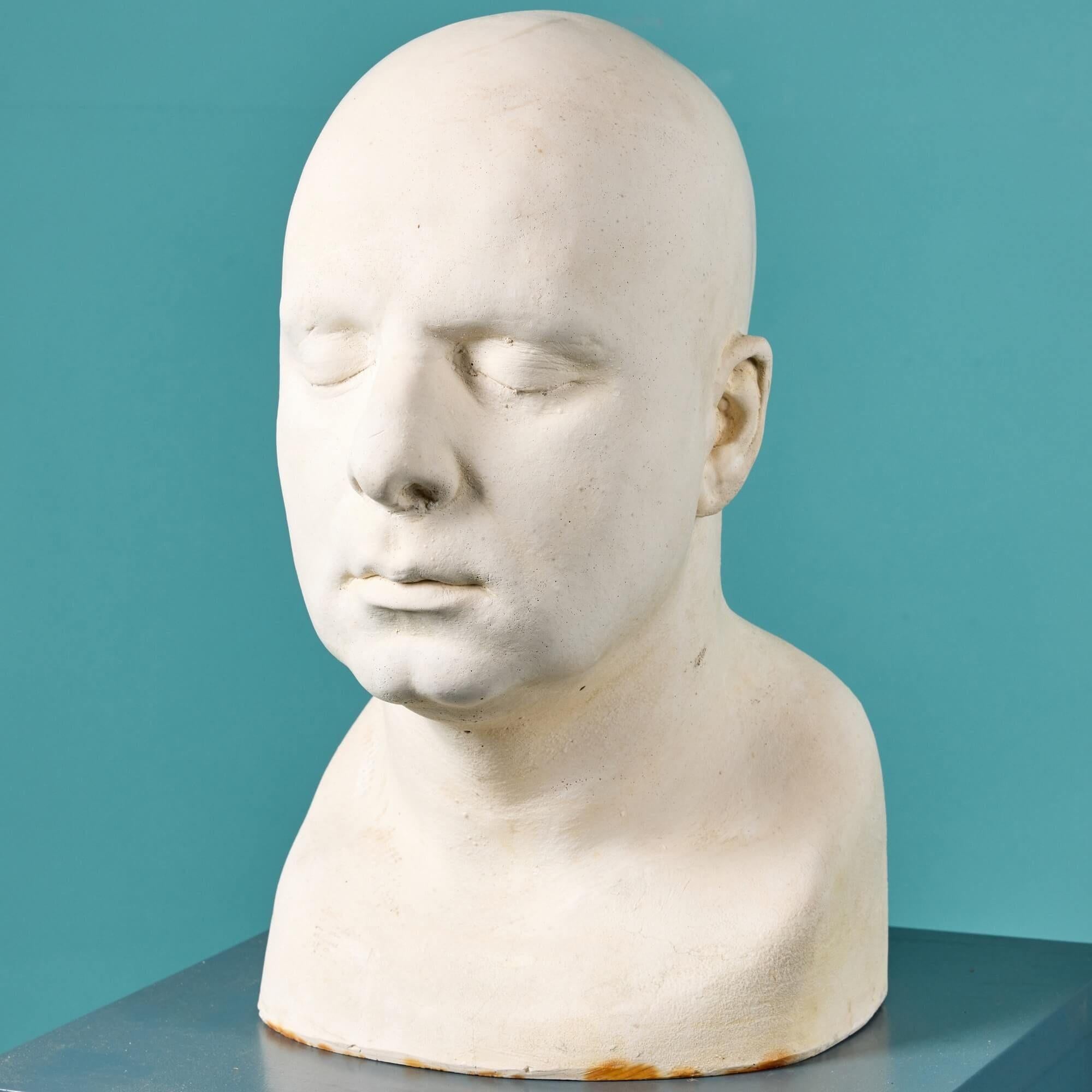 Inglese Busto in gesso di Peters Polycarpou Ex. Collezione Tucker in vendita