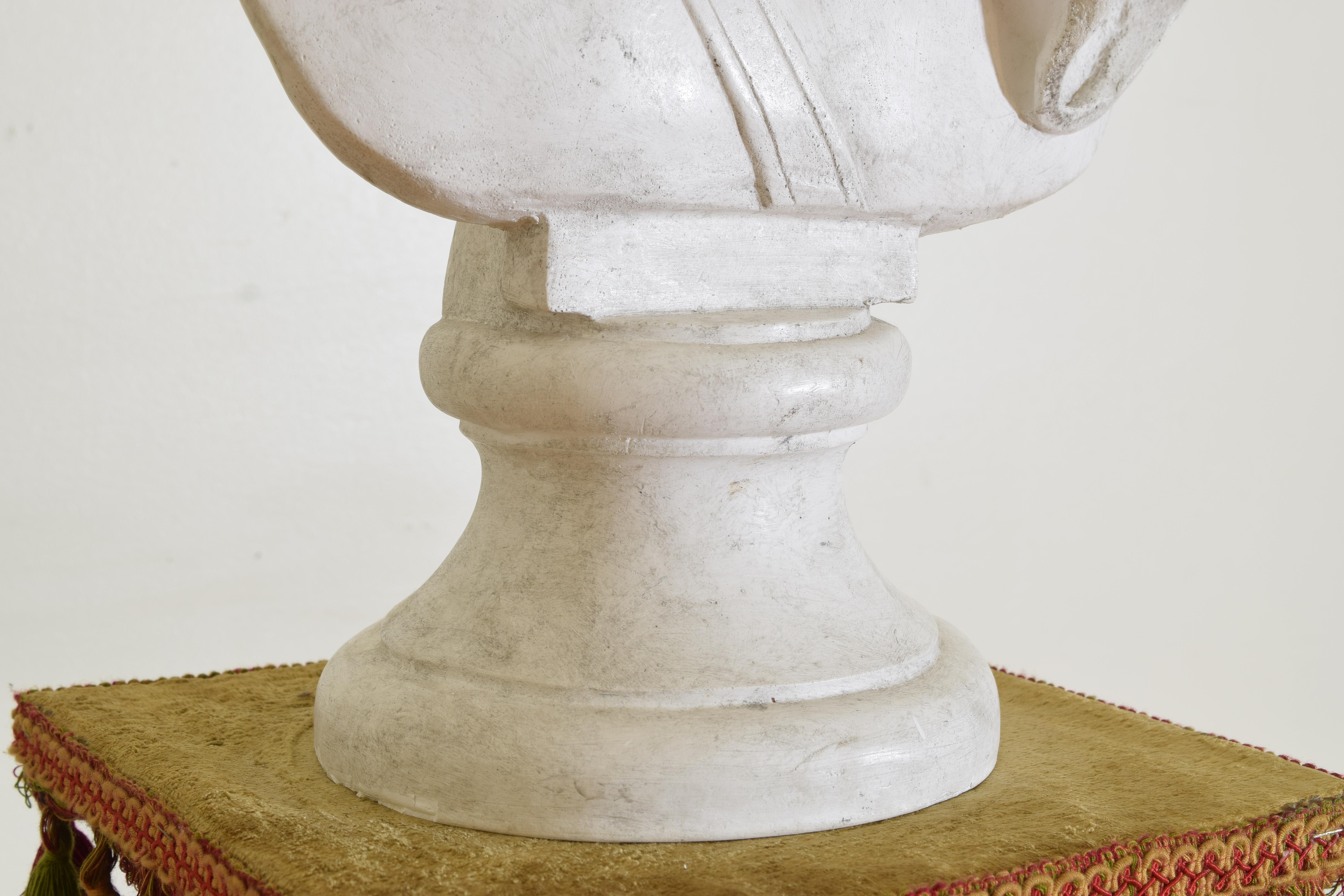 Plaster Bust of Trajan, Former Roman Emperor For Sale 5
