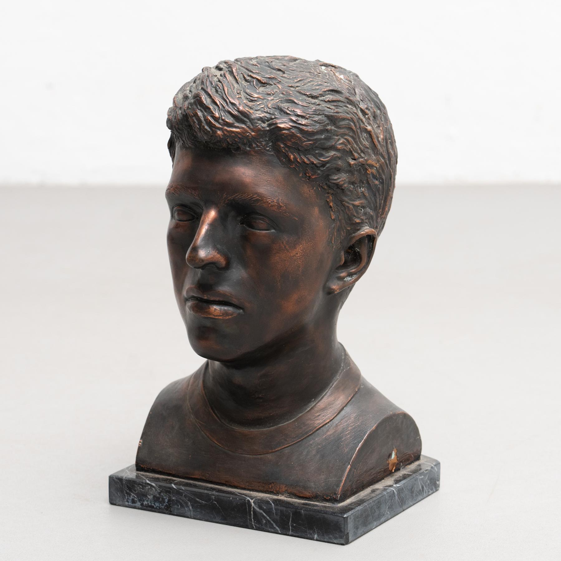 Plaster Bust Sculpture by Unknown Artist, circa 1960 For Sale 4