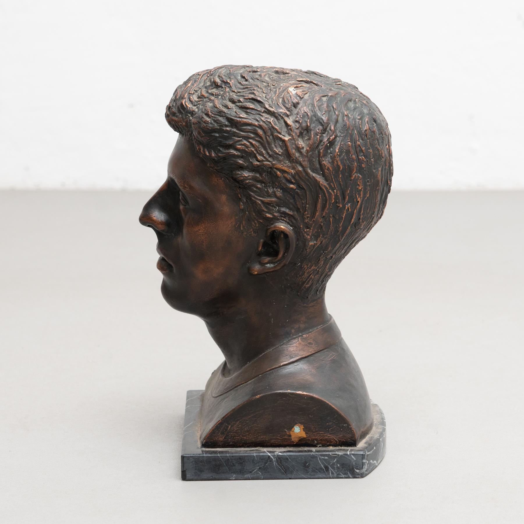 Plaster Bust Sculpture by Unknown Artist, circa 1960 For Sale 6