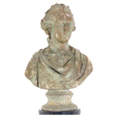 Plaster Bust with Bronze Imitation, 19th Century