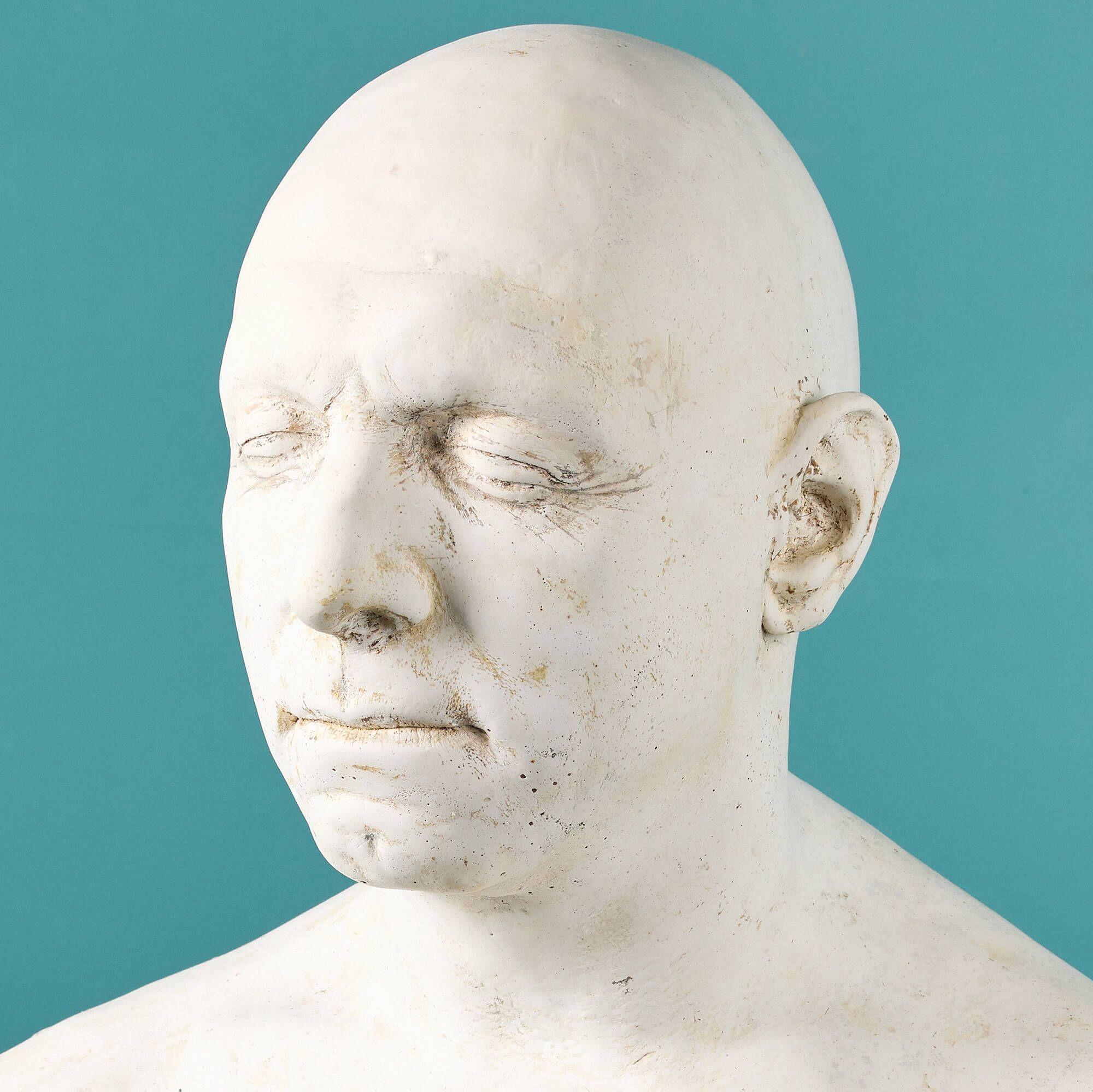 Mid-Century moderno Busto maschile in gesso Ex. Collezione Tucker in vendita