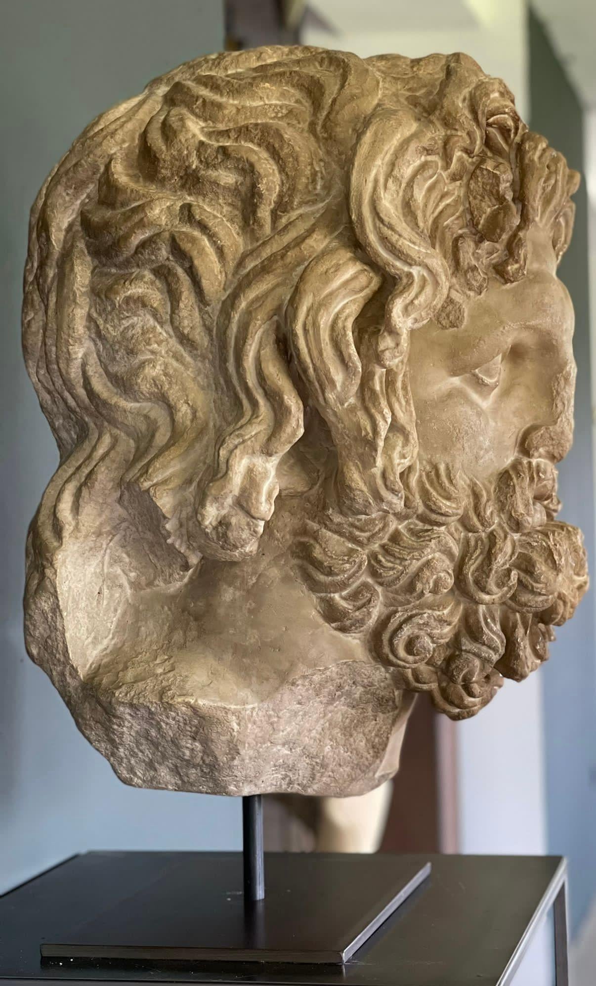 Late 20th Century Plaster Cast of Zeus (Late 1970s, Italy)