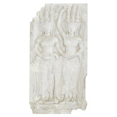Gipsgussplatte eines kambodschanischen Angkor Wat-Tempelschnitzereien