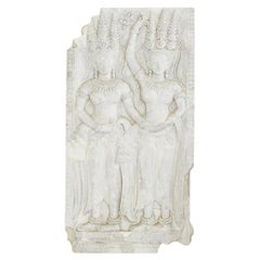 Plaster Cast Panel of a Cambodian Angkor Wat Temple Carving