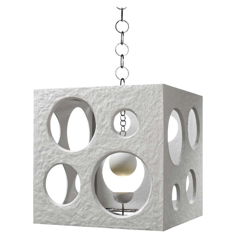 Plaster chandelier, new, offered by Juan Montoya Design