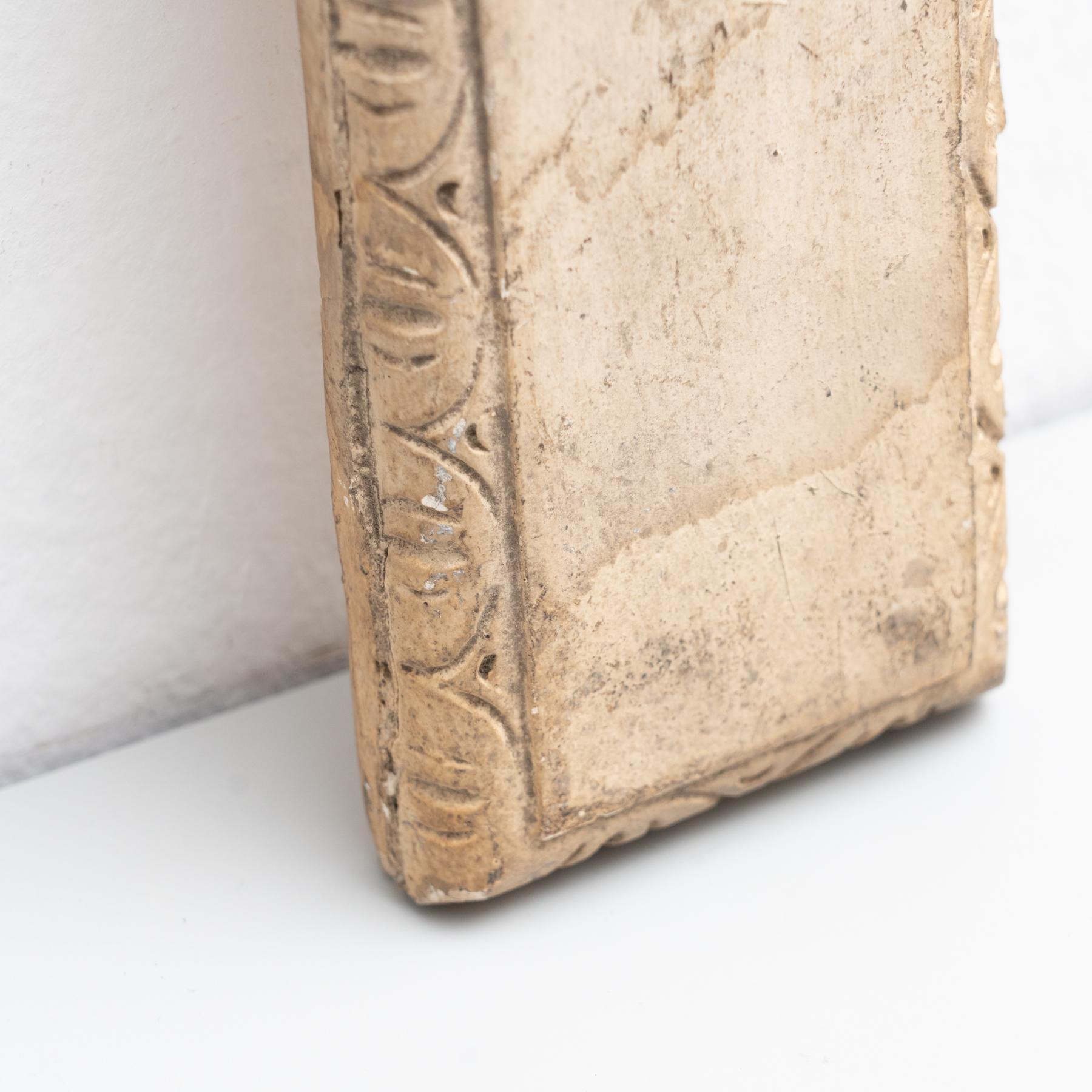 Mid-20th Century Plaster Cross Traditional Artwork, circa 1950 For Sale