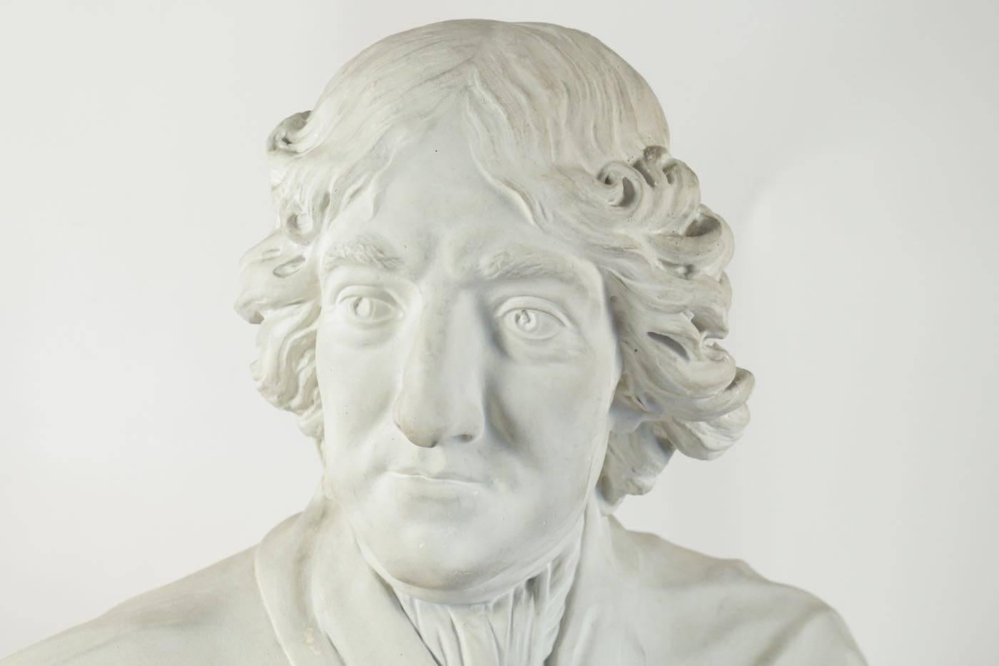 Plaster du Louvred Bust of Boissuet Jacques-Benigne In Good Condition In Saint-Ouen, FR