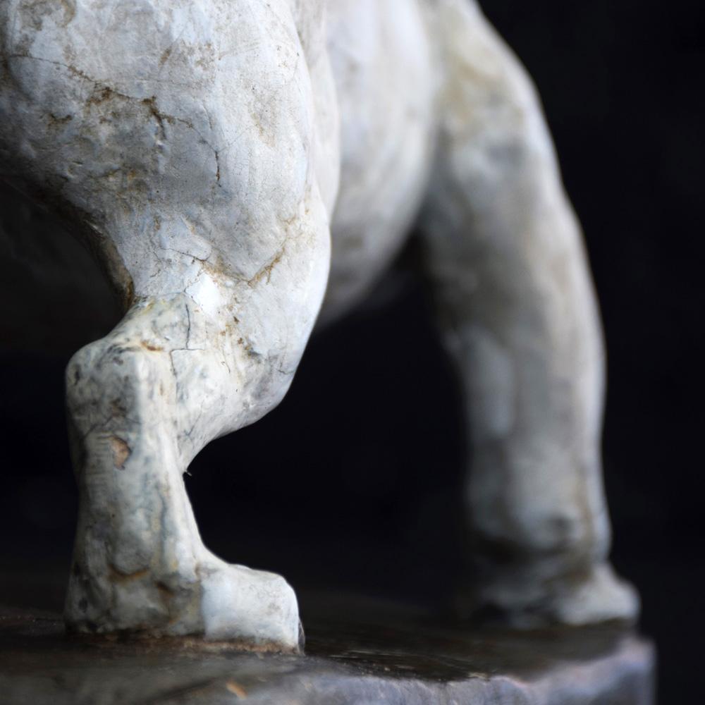 Plaster English Bull Dog Statue 1