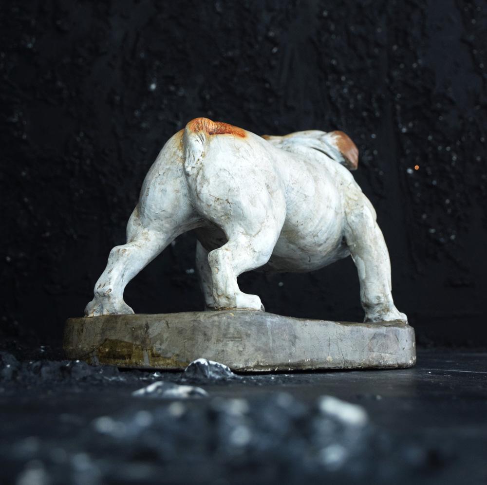 Statue Englischer Stierhund aus Gips im Zustand „Gut“ in London, GB