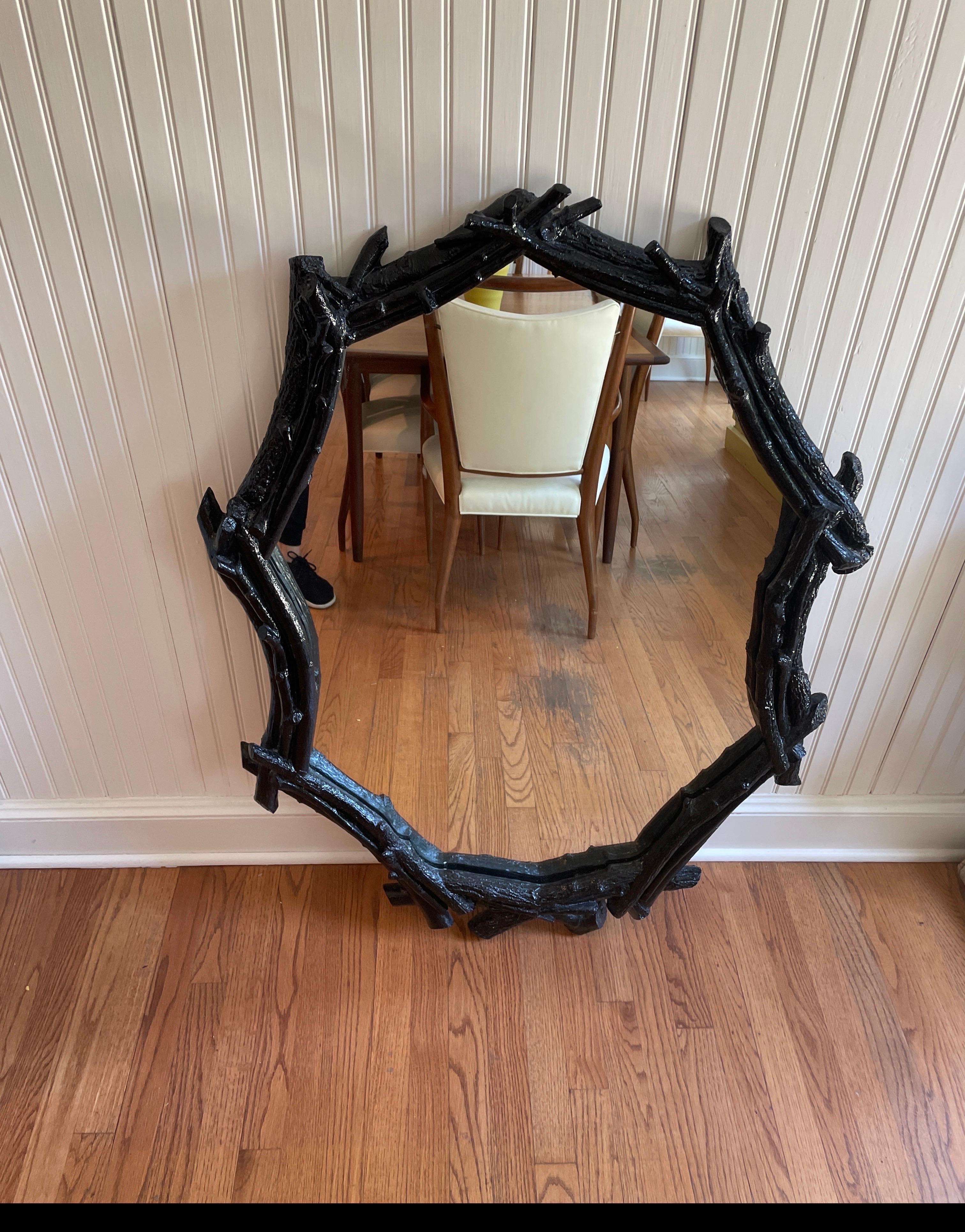 American Plaster Faux Bois Tree Branch mirror For Sale