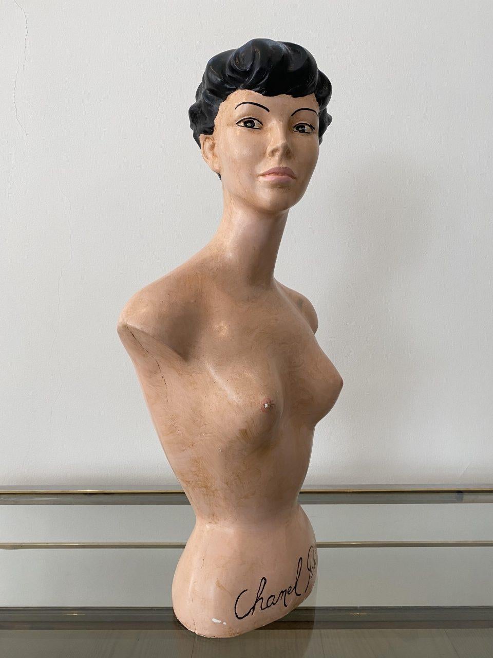 French Plaster Figurine / Bust – Chanel 1940s