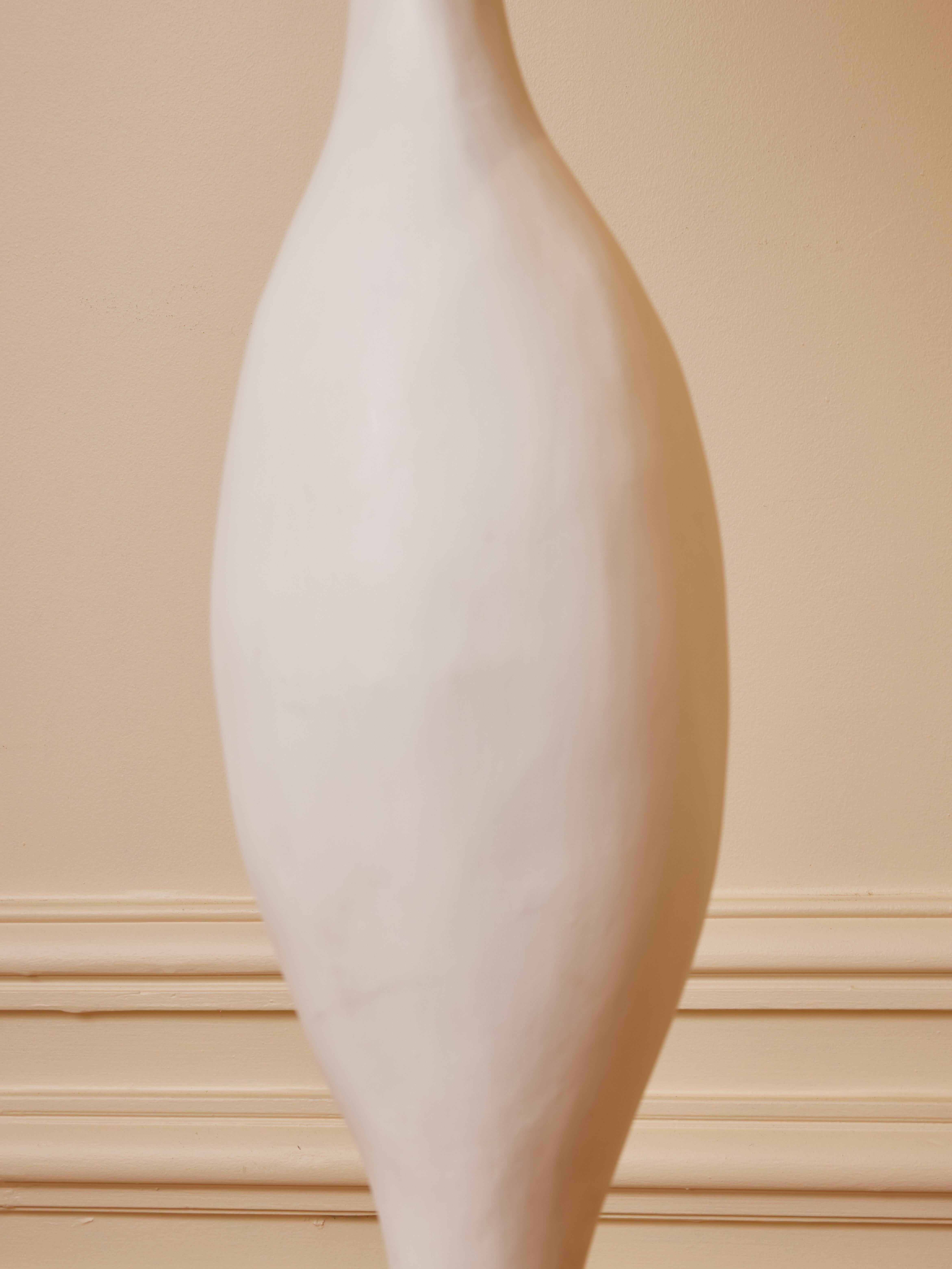 French Plaster floor lamp by F. Vial For Sale
