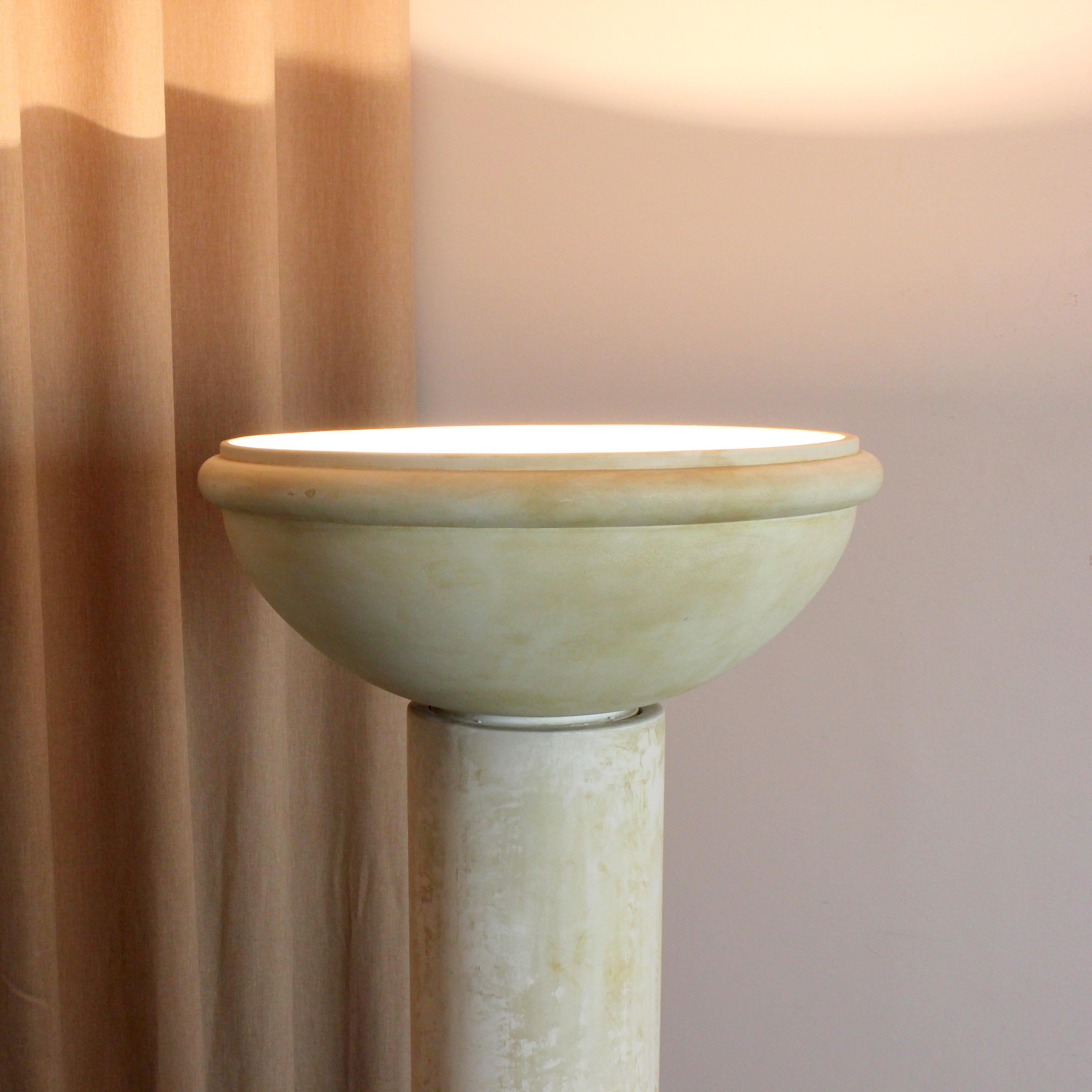 Lampada da terra in gesso con finitura in stucco veneziano - c. 1970 - Spagna in vendita 4